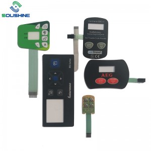 Factory customized LED illumination switch panel membrane with touchpad