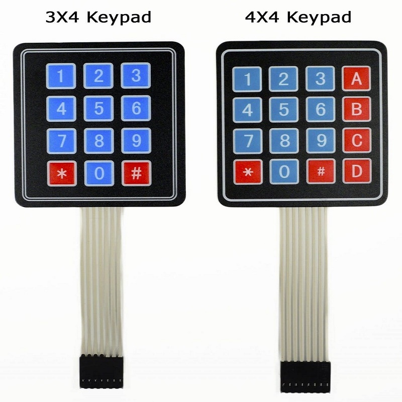 Custom Smart Electronics 3x4 Matrix Array Membrane Switch Keypad 12 Key 4*3 4X3 Keyboard 3*4